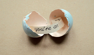 Message inside an egg Easter DIY